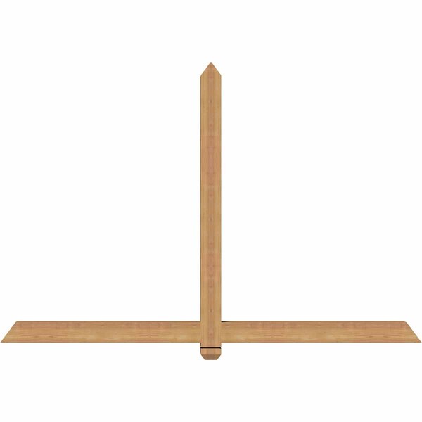 Ekena Millwork Eugene Smooth Timber Gable Bracket, Western Red Cedar, 72"W x 48"H x 3 1/2"D x 3 1/2"F, 16/12 Pitch GBW072X48X0404EUG00SWR - main